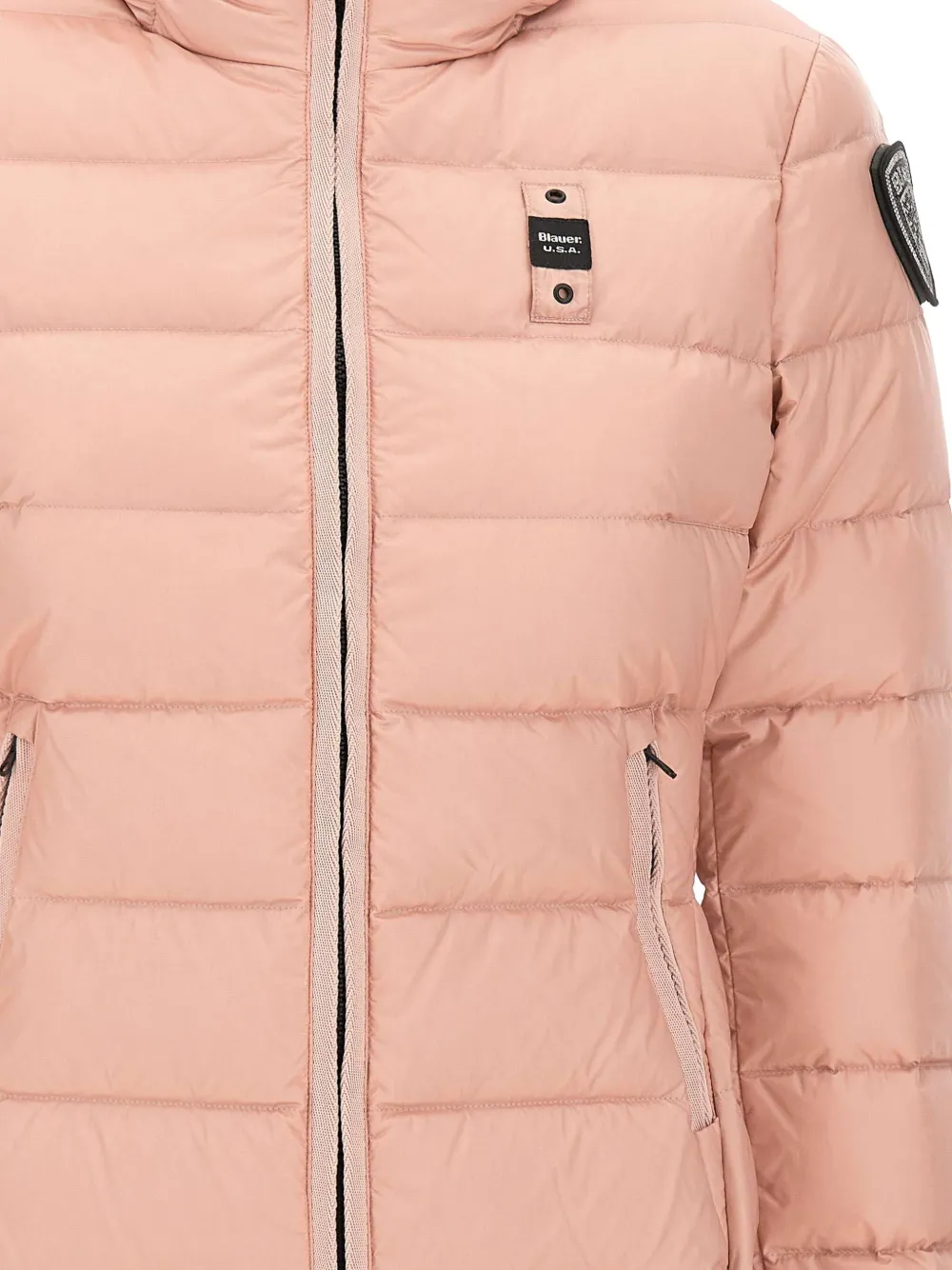 Blauer Charme Hooded Down Jacket In Pink