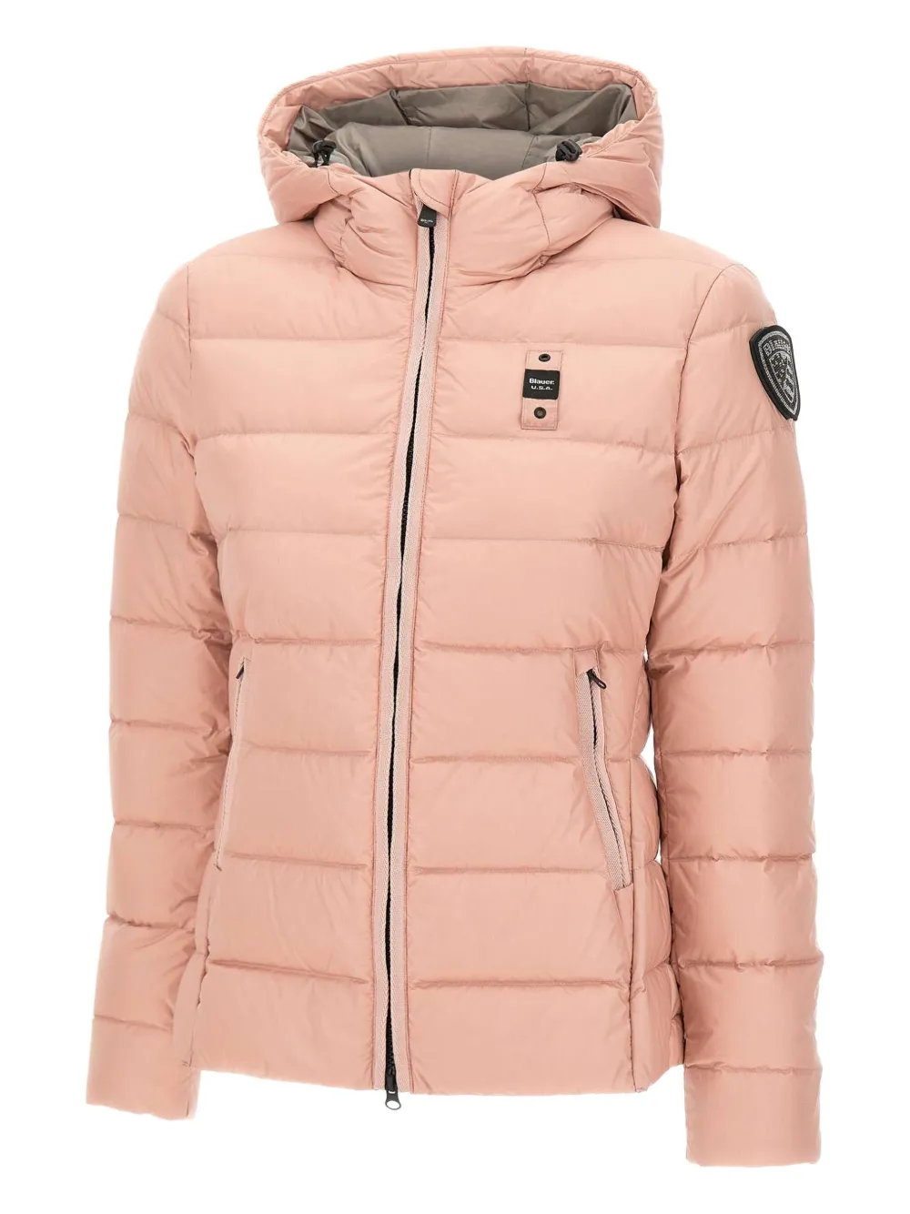 Blauer Charme Hooded Down Jacket In Pink
