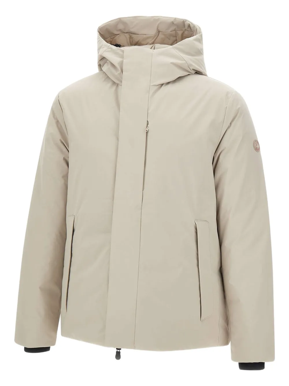 Save The Duck logo-patch padded jacket | Neutrals | Image 1