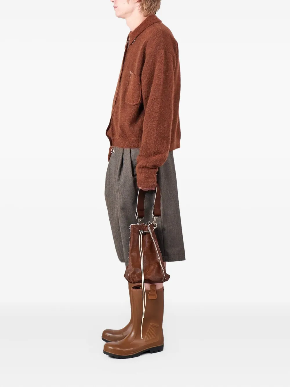 Camiel Fortgens Pocket Cardigan In Brown