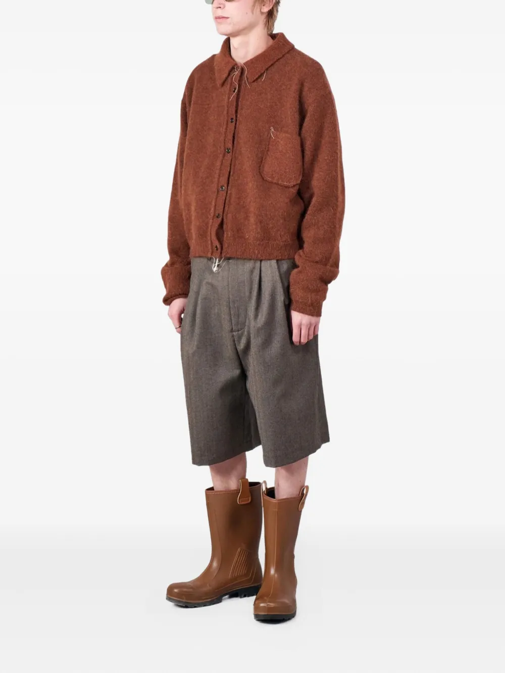 Camiel Fortgens Pocket Cardigan In Brown