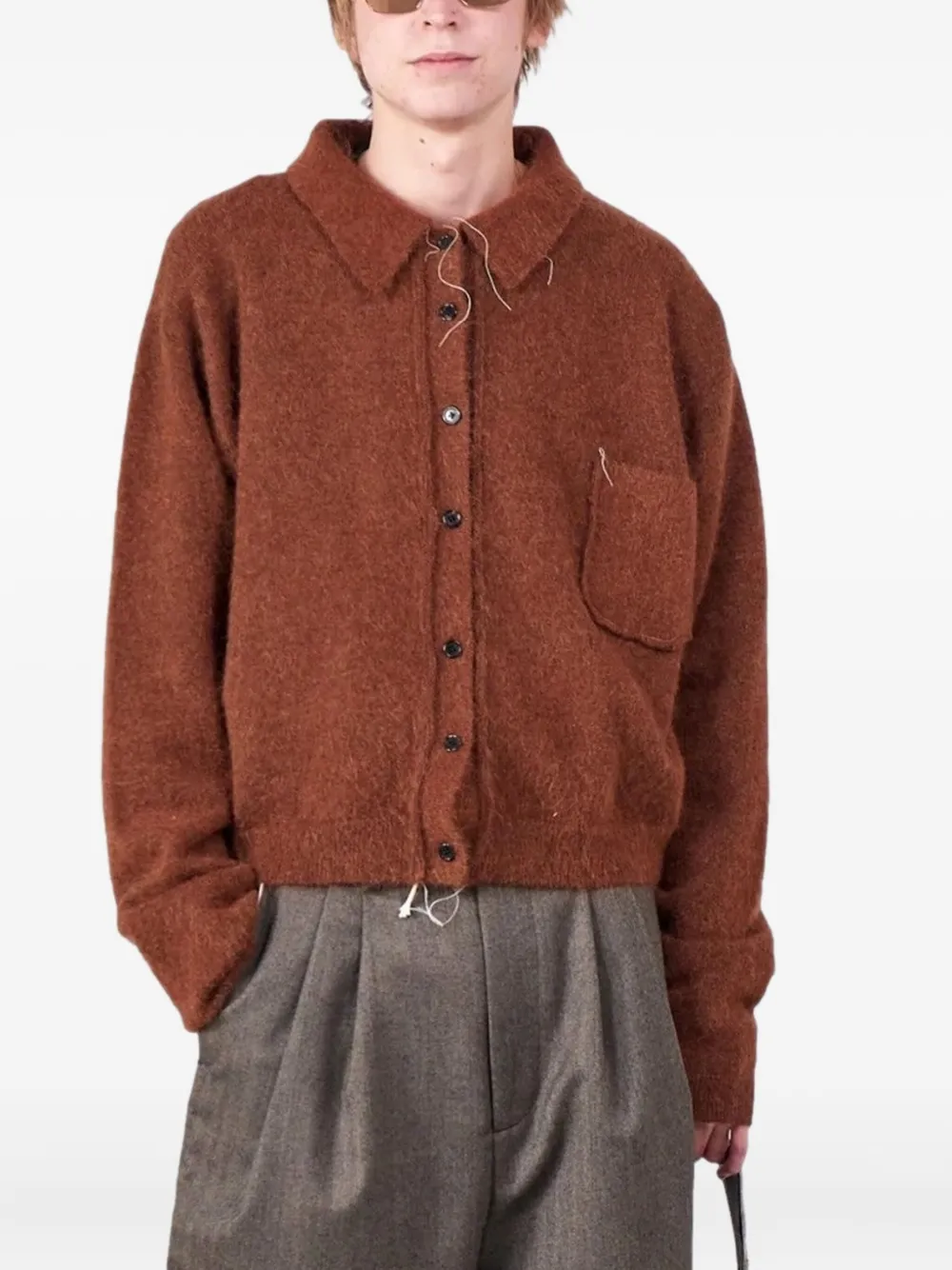 Camiel Fortgens Pocket Cardigan In Brown