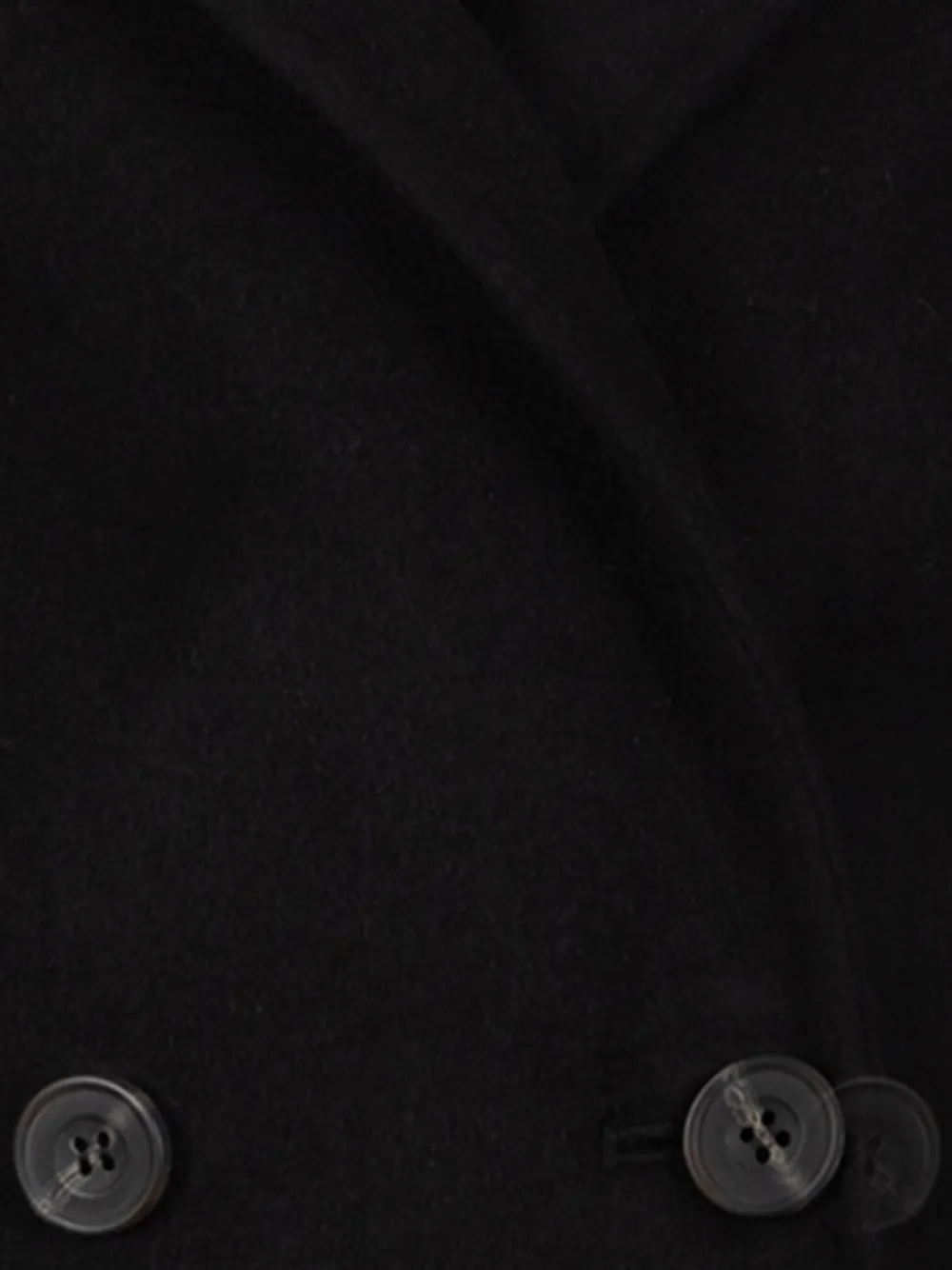 Park Place Uma Double-breasted Coat In Black