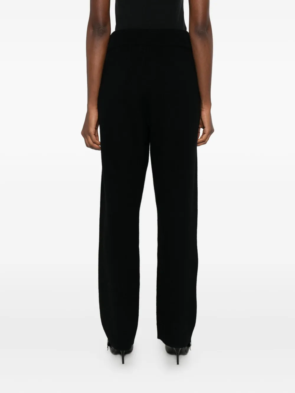 Entire Studios Ribbed-trim Trousers In Black