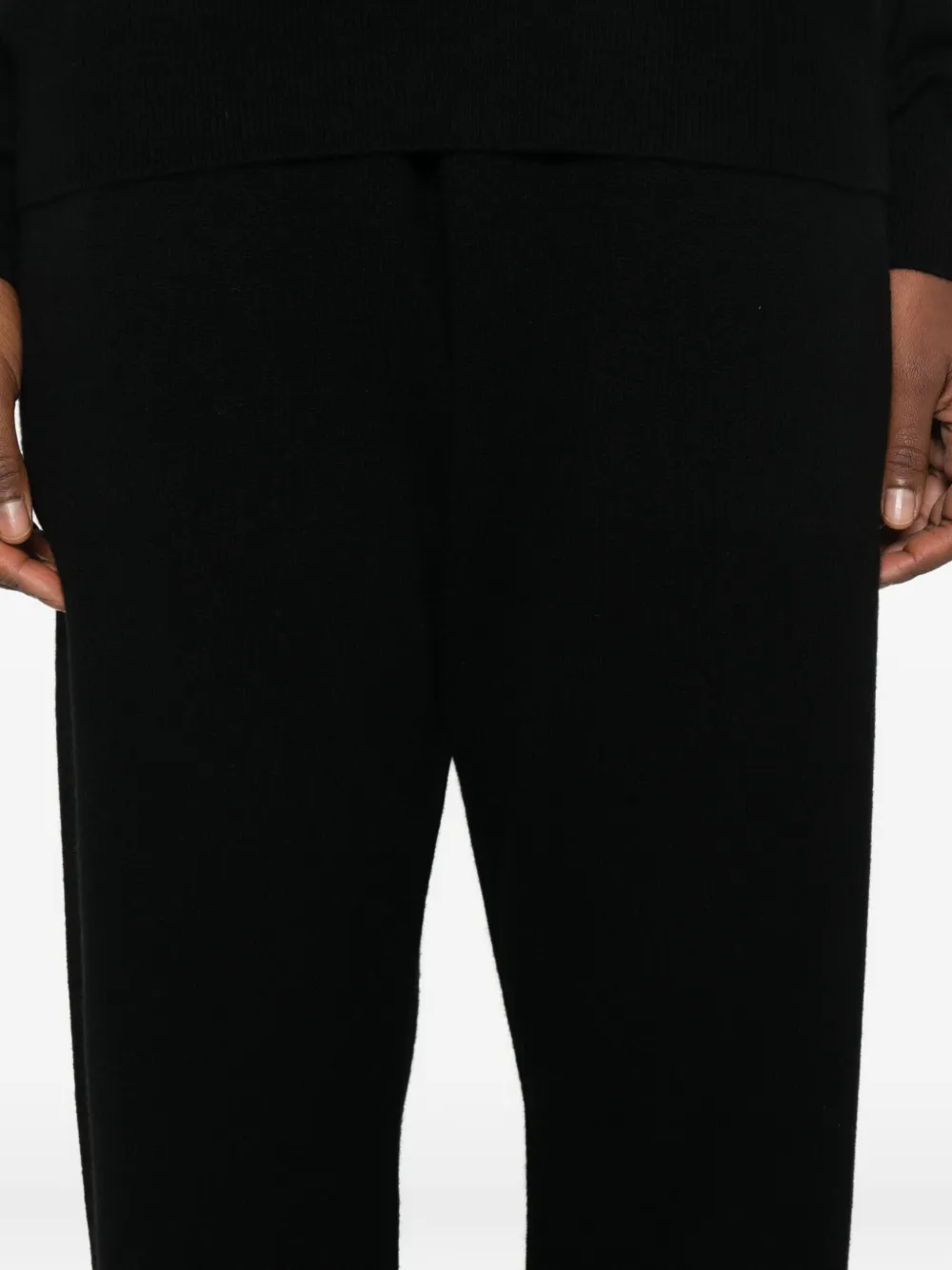 Entire Studios Ribbed-trim Trousers In Black