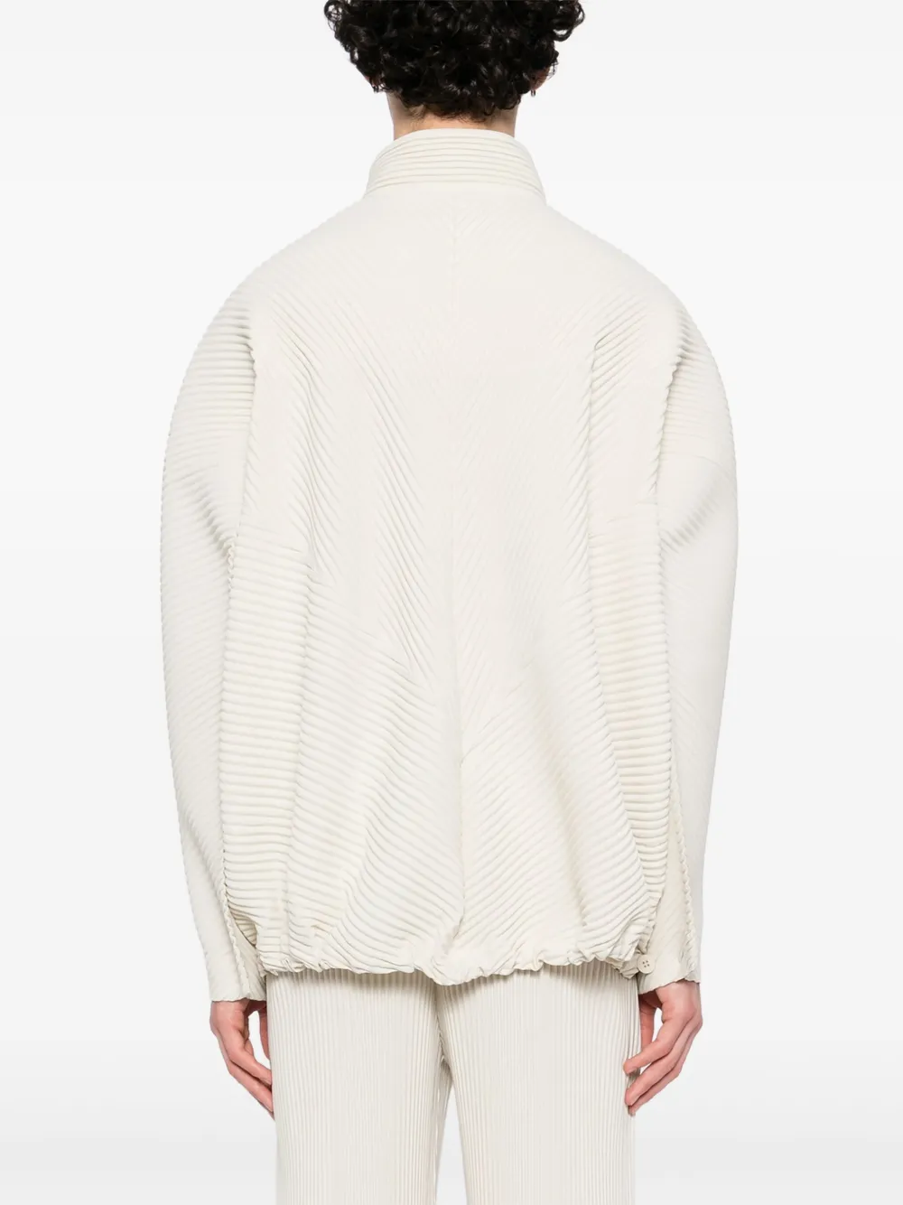 Homme Plissé Issey Miyake MC: September jack met plooien Beige