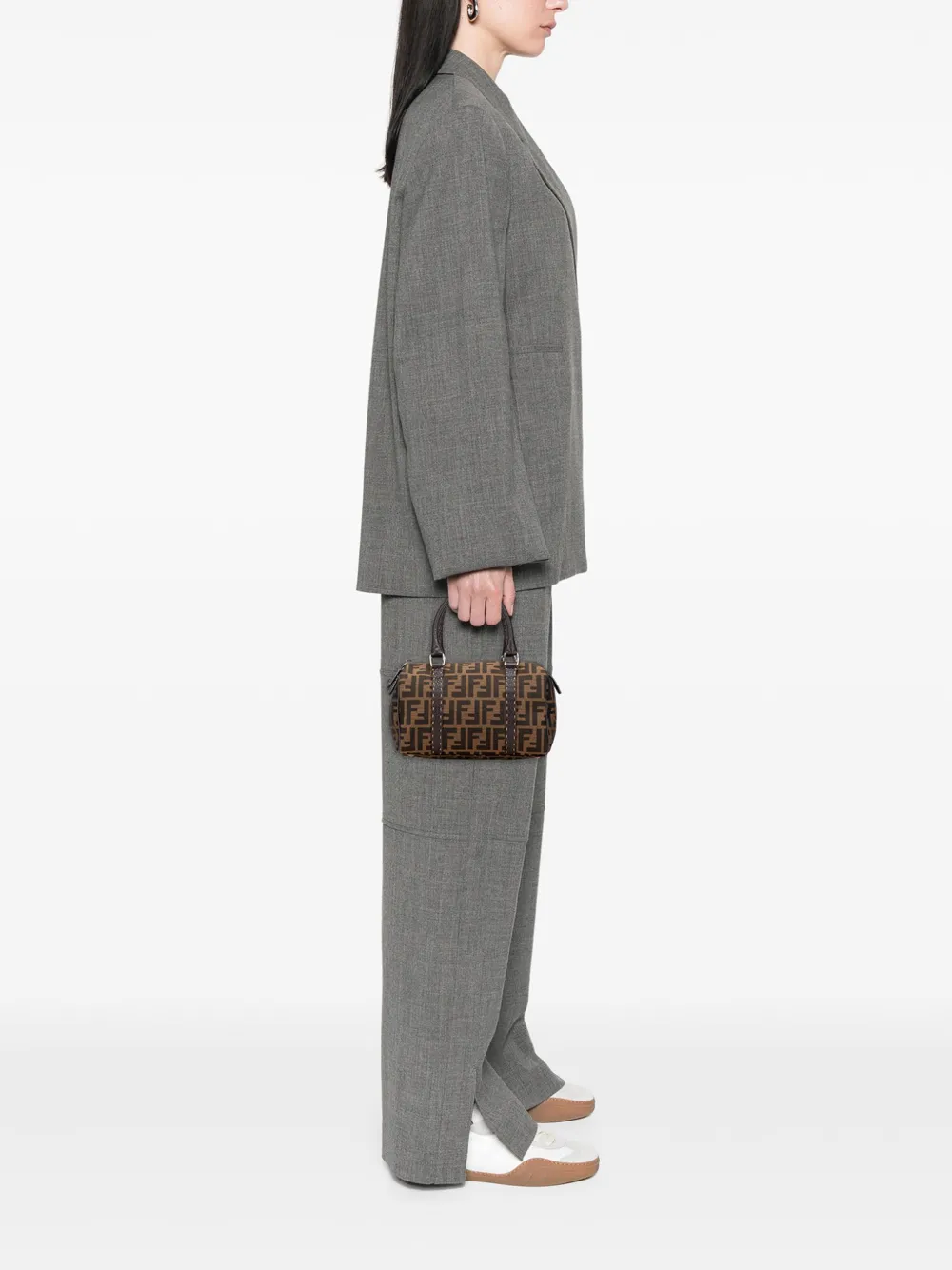 Fendi Pre-Owned 2000-2010 Mini Zucca Canvas Selleria boston bag | Pre-Owned | Image 2