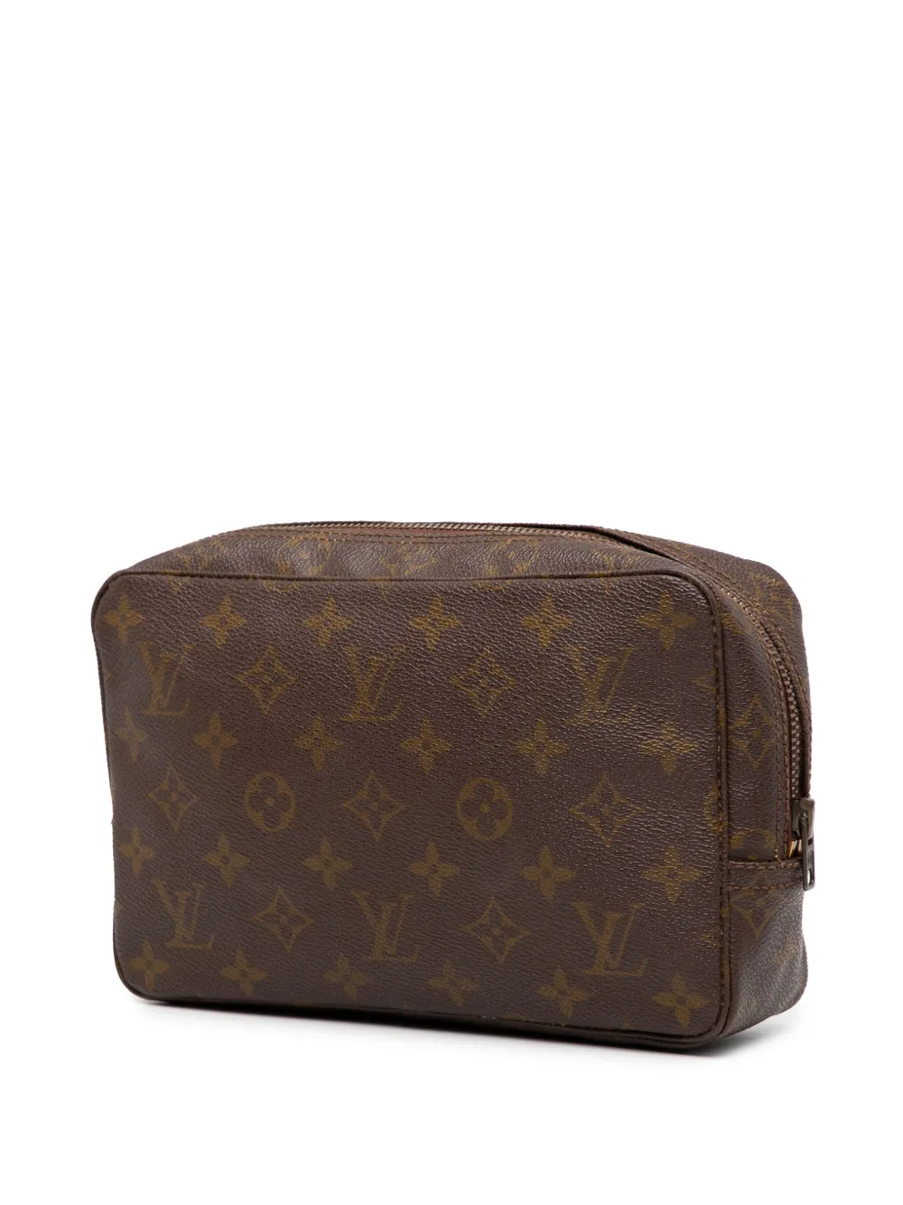 Pre-owned Louis Vuitton 1950-1970 Monogram Trousse Toilette 23 Clutch Bag In Brown