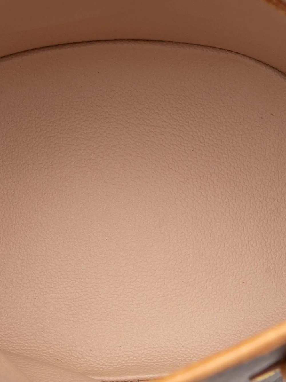 Pre-owned Louis Vuitton 2004 Monogram Petit Bucket Bag In Brown