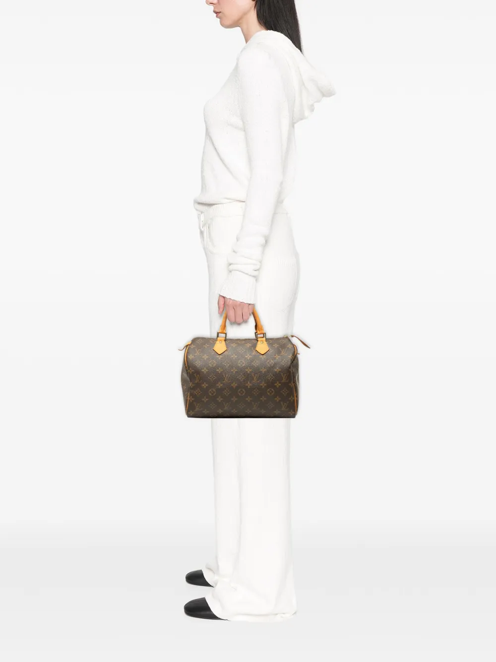 Pre-owned Louis Vuitton 2009 Monogram Speedy 30 Boston Bag In Brown