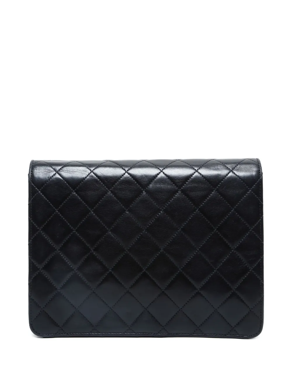 Pre-owned Chanel 1997-1999 Half Flap Push-lock Shoulder Bag In Black