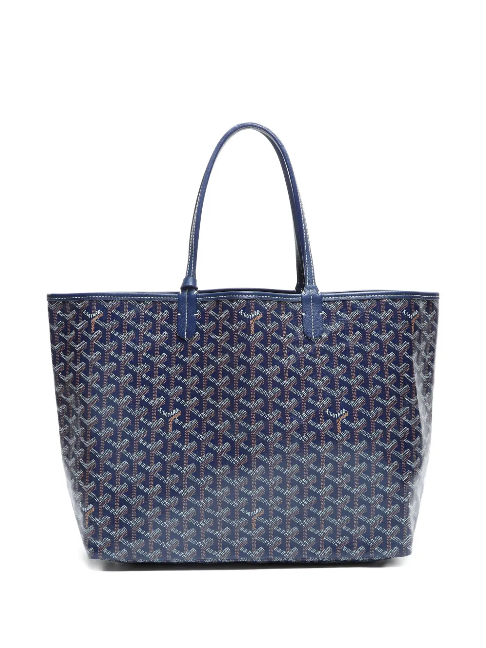 Pre-owned Goyard 2010-2020s Saint Louis Mm Tote Bag In Blue
