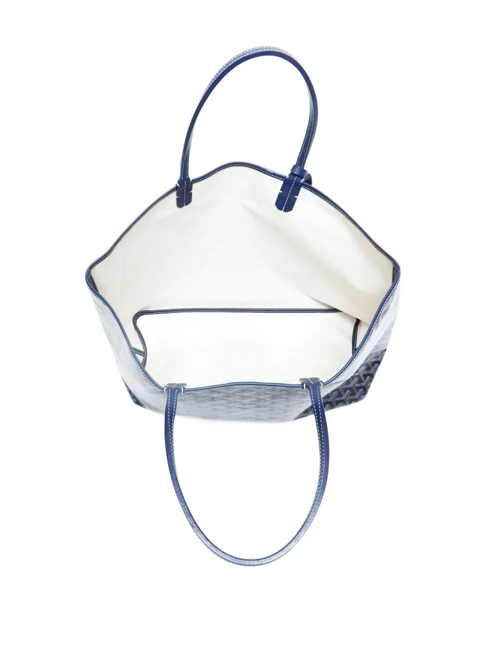 Pre-owned Goyard 2010-2020s Saint Louis Mm Tote Bag In Blue