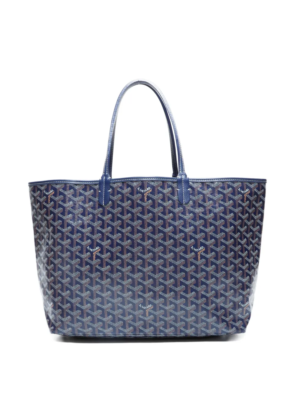 Pre-owned Goyard 2010-2020s Saint Louis Mm Tote Bag In Blue