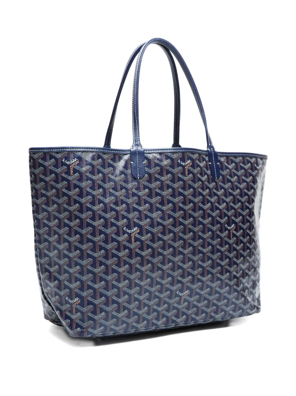 Pre-owned Goyard 2010-2020s Saint Louis Mm Tote Bag In Blue