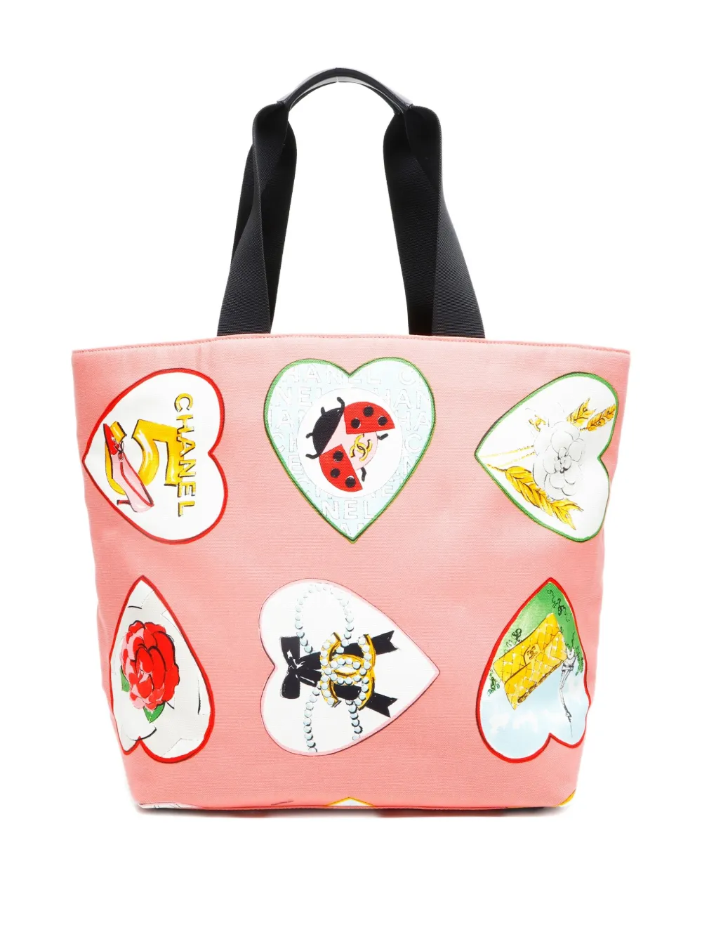 CHANEL Pre-Owned 2005-2006 Valentine heart-motif tote bag - Roze