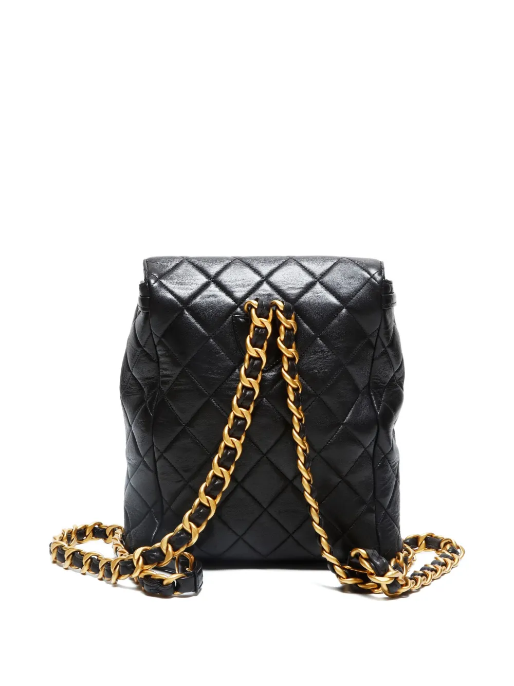 CHANEL Pre-Owned 1994-1996 matelassé chain backpack - Zwart