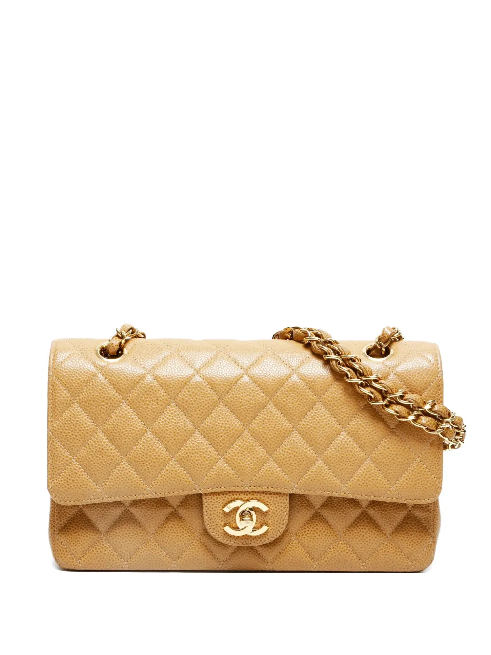 CHANEL Pre-Owned 2003-2004 Classic Double Flap quilted-chain shoulder bag - Toni neutri
