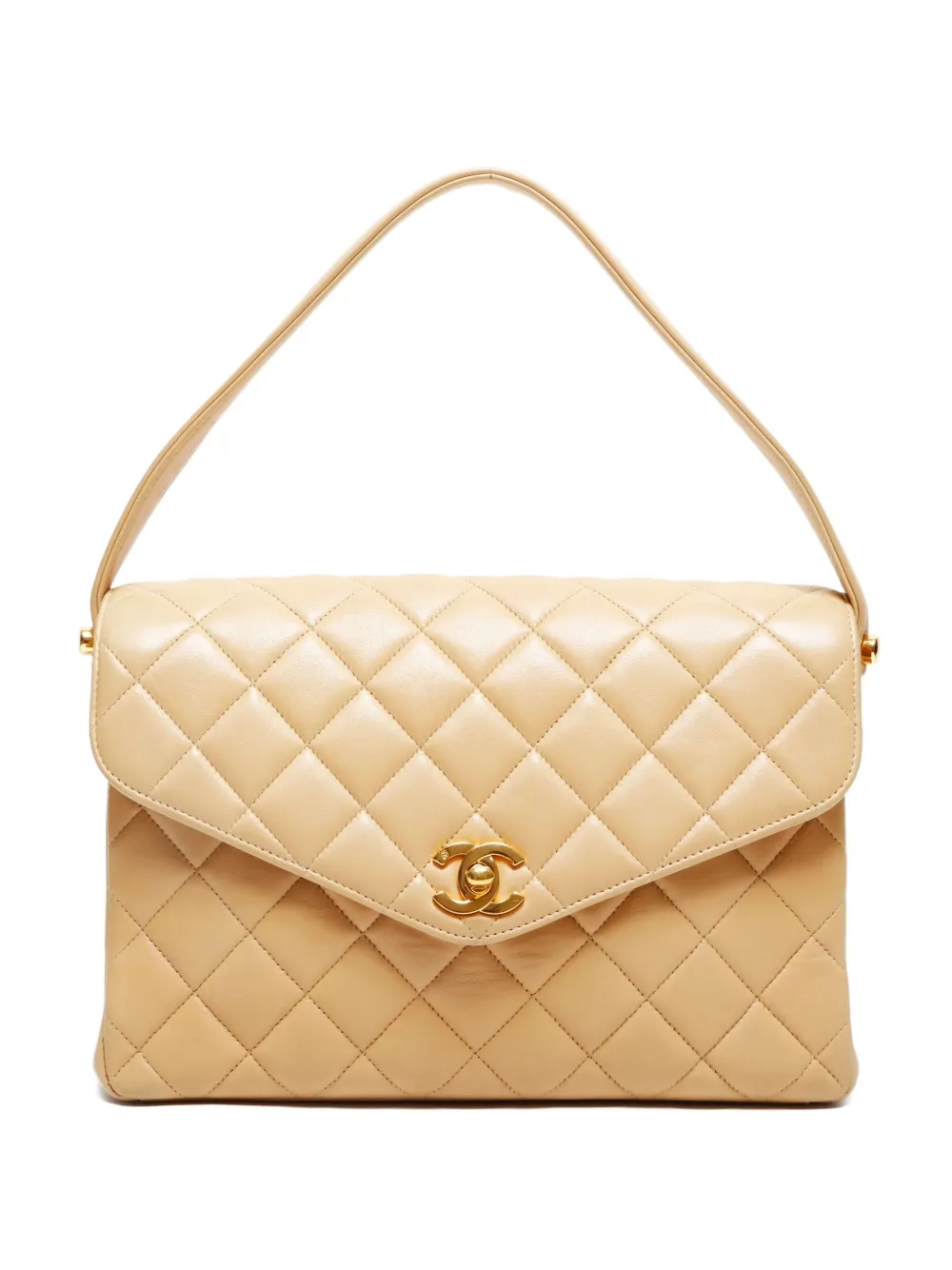 Pre-owned Chanel 1996-1997 Matelasse Flap Tote Bag In Neutral