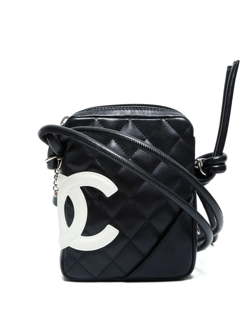 Pre-owned Chanel 2003-2004 Cambon Line Shoulder Bag In Black