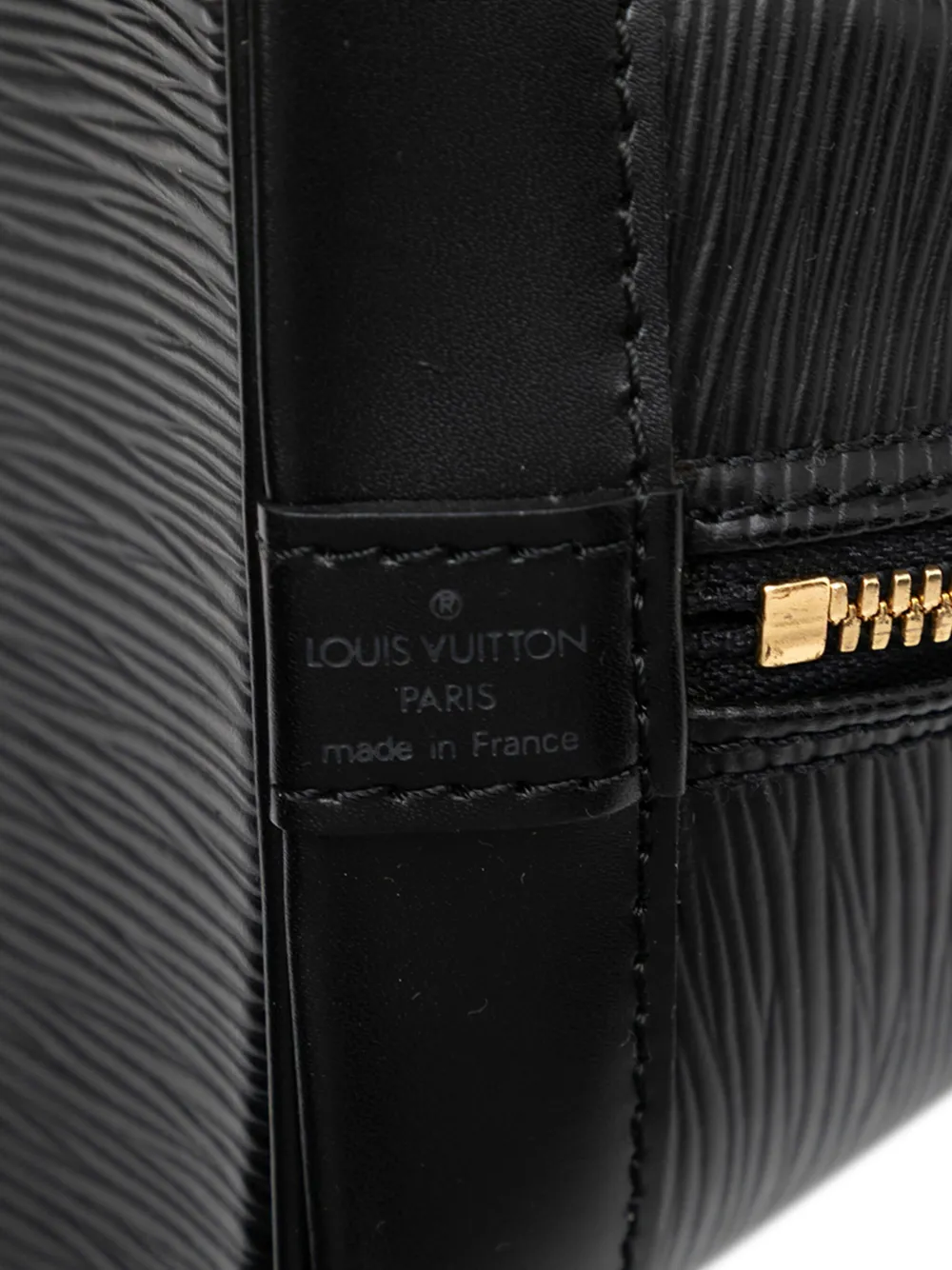 Pre-owned Louis Vuitton 1998 Epi Alma Pm Handbag In Black