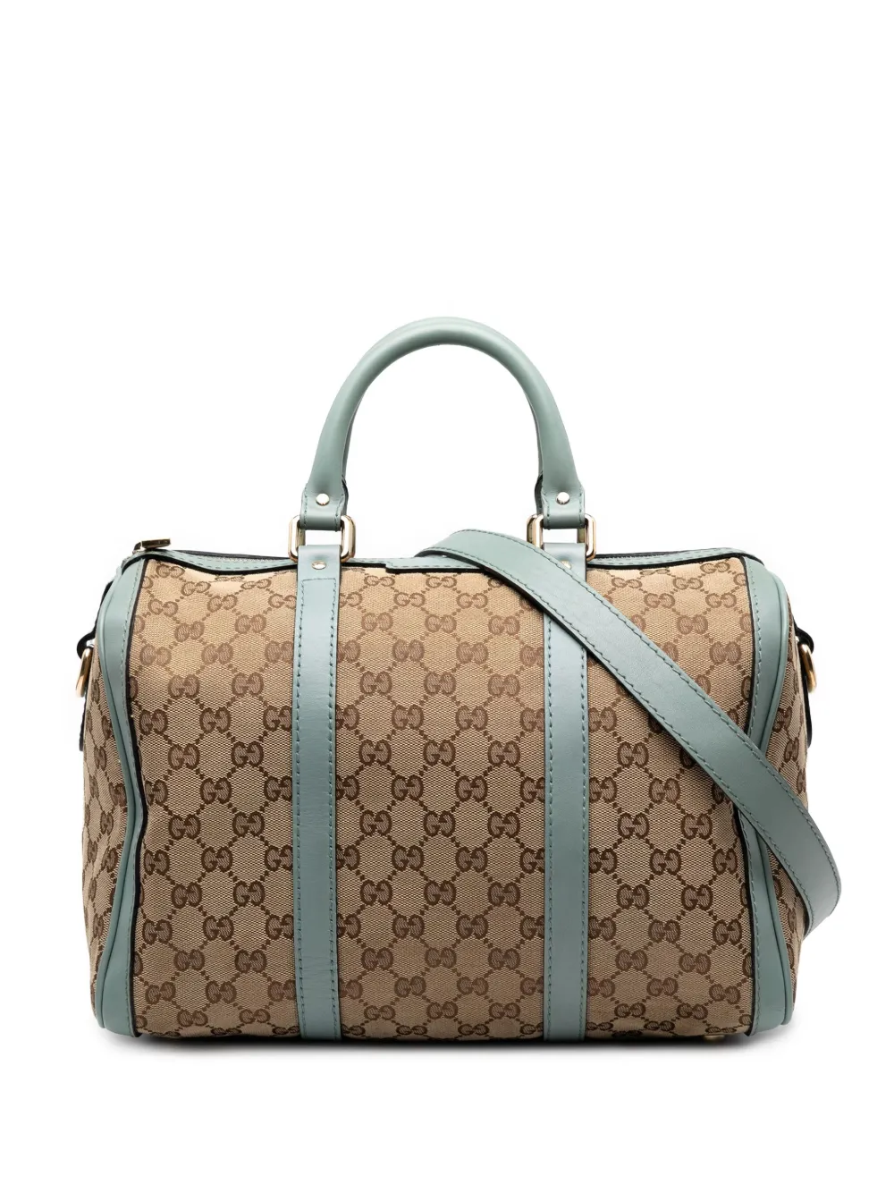 Pre-owned Gucci 2000-2015 Medium Gg Canvas Joy Boston Bag Satchel In Brown