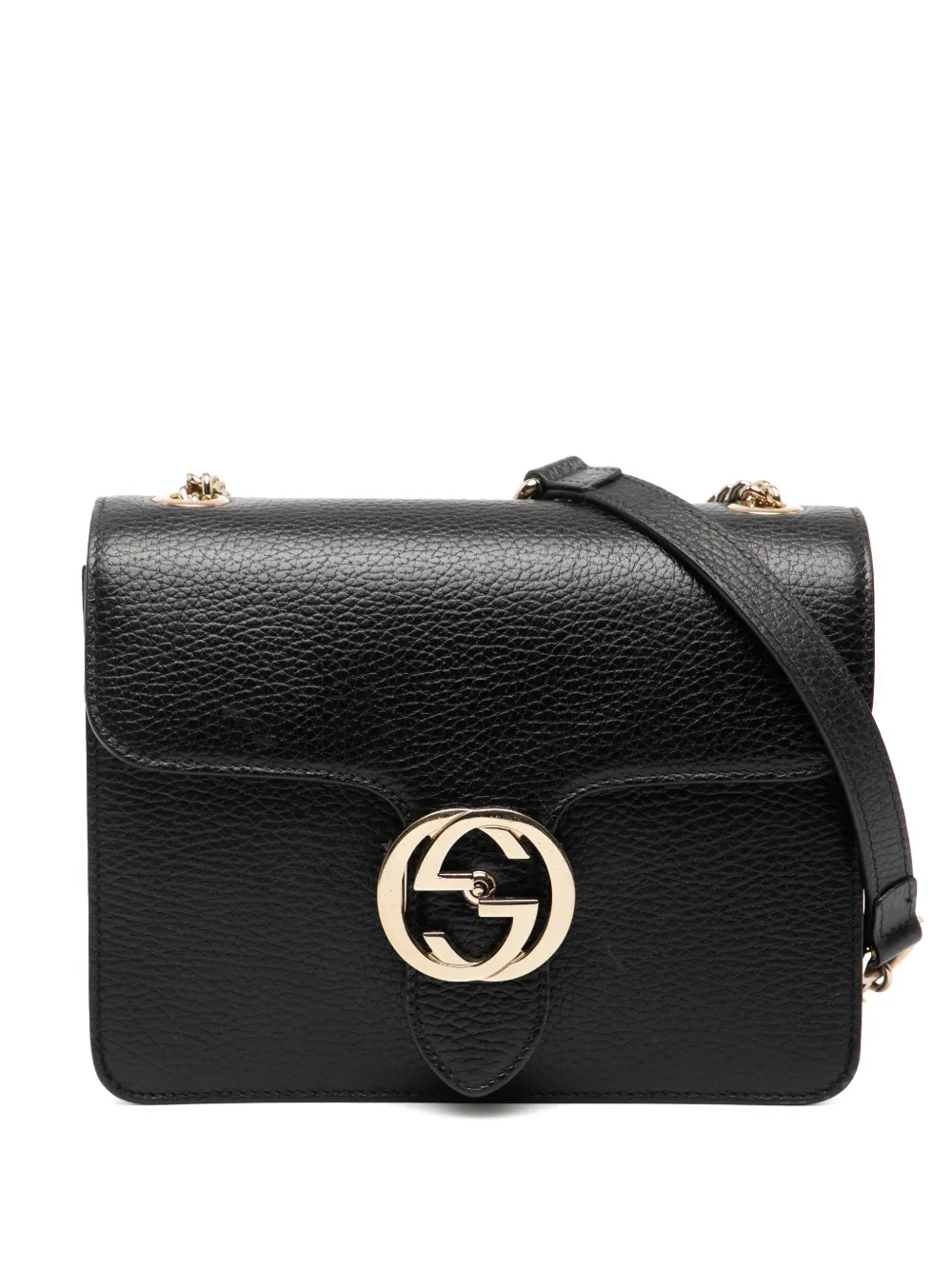 Gucci Pre-Owned Borsa a tracolla Dollar GG piccola in pelle di vitello 2000-2015 | nero | Image 1