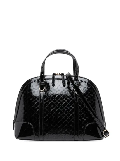 Gucci Pre-Owned 2000-2015 Small Microguccissima Patent Nice satchel