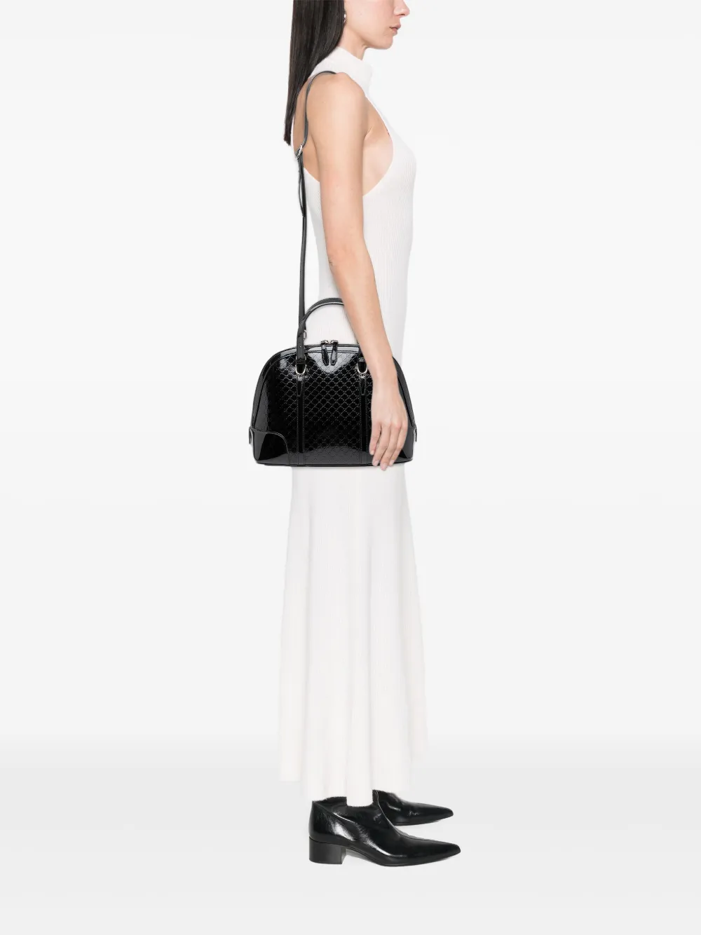 Gucci Pre-Owned 2000-2015 Small Microguccissima Patent Nice satchel | Pre-Owned | Image 2