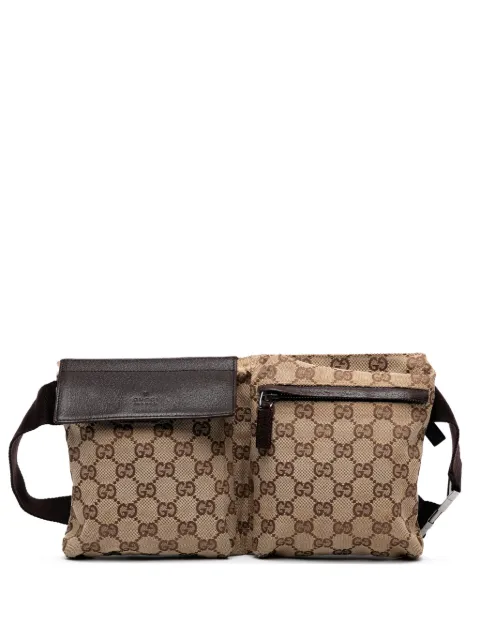 Gucci Pre-Owned 2000-2015 GG Canvas Double Pocket belt bag