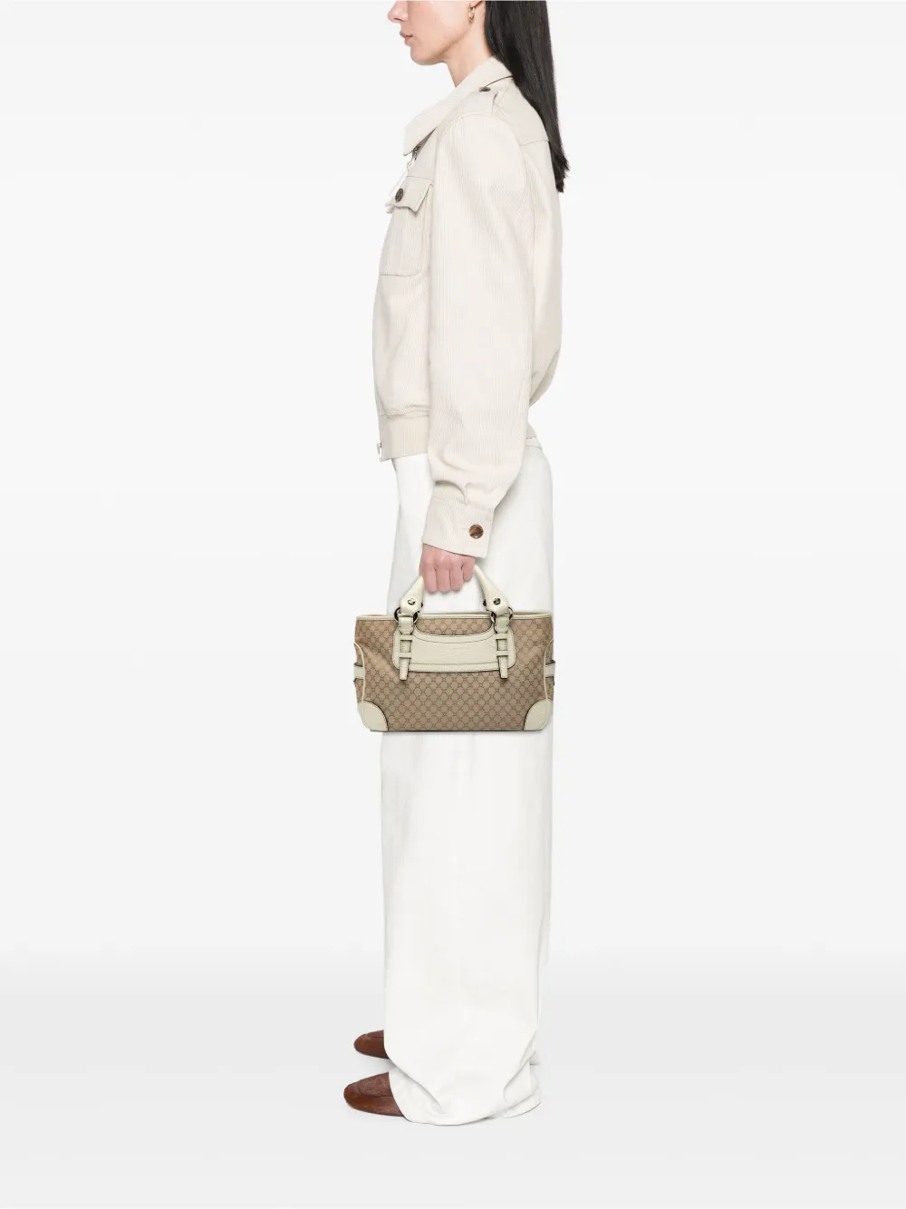 Celine Pre-Owned 2008 Macadam Canvas Boogie handbag | Pre-Owned | Image 2