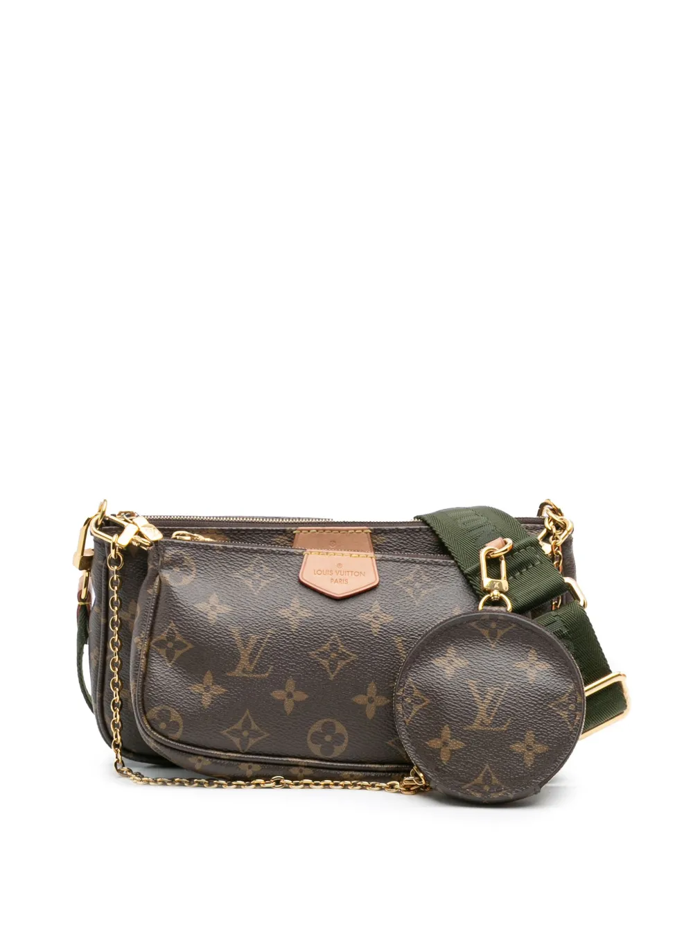 Pre-owned Louis Vuitton 2020 Monogram Multi Pochette Accessoires Satchel In Brown