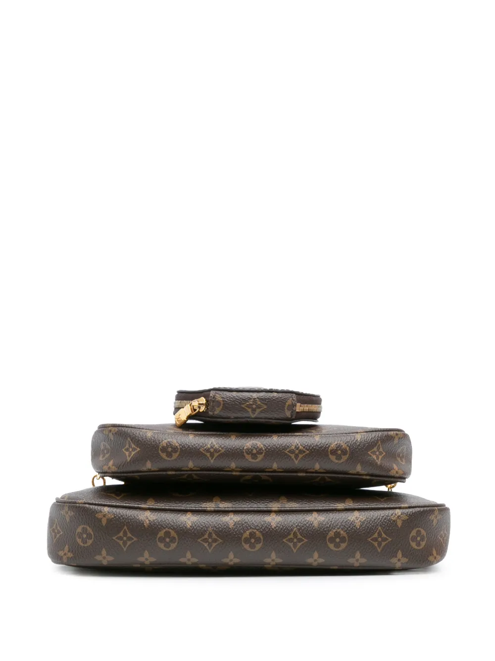 Pre-owned Louis Vuitton 2020 Monogram Multi Pochette Accessoires Satchel In Brown
