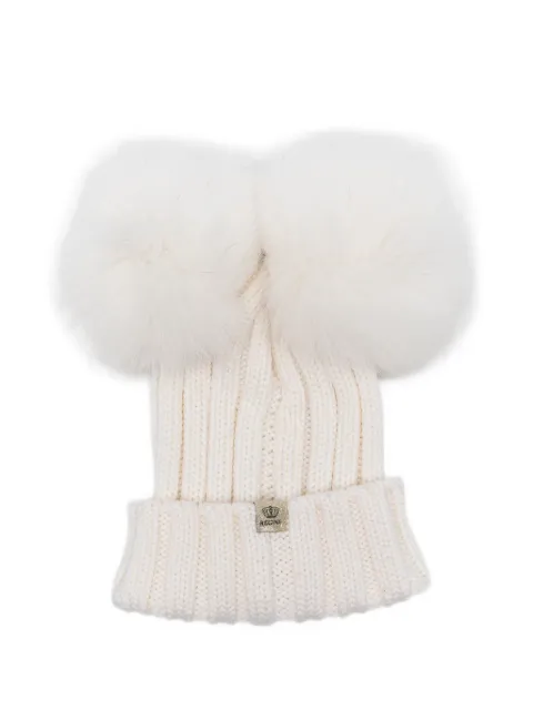 cuffie regina pompom ribbed hat