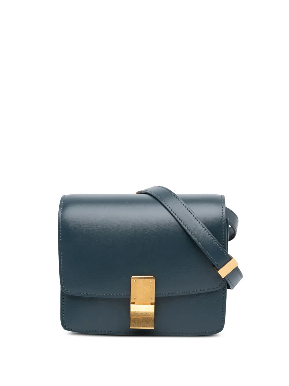 Celine Pre-Owned 2019 スモール カーフスキン クラシック ボックス ショルダーバッグ - グリーン Celine Pre-Owned 2019 スモール カーフスキン クラシック ボックス ショルダーバッグ - グリーン