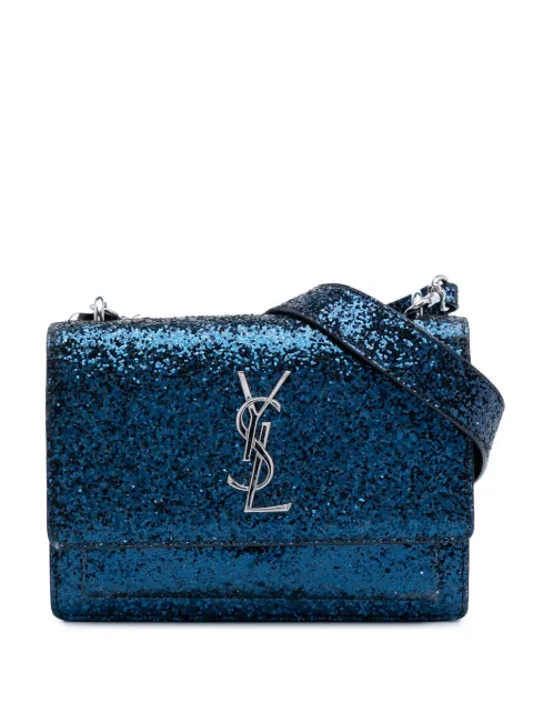 Saint Laurent Pre-Owned 2016 Small Glittered Leather Monogram Sunset crossbody bag