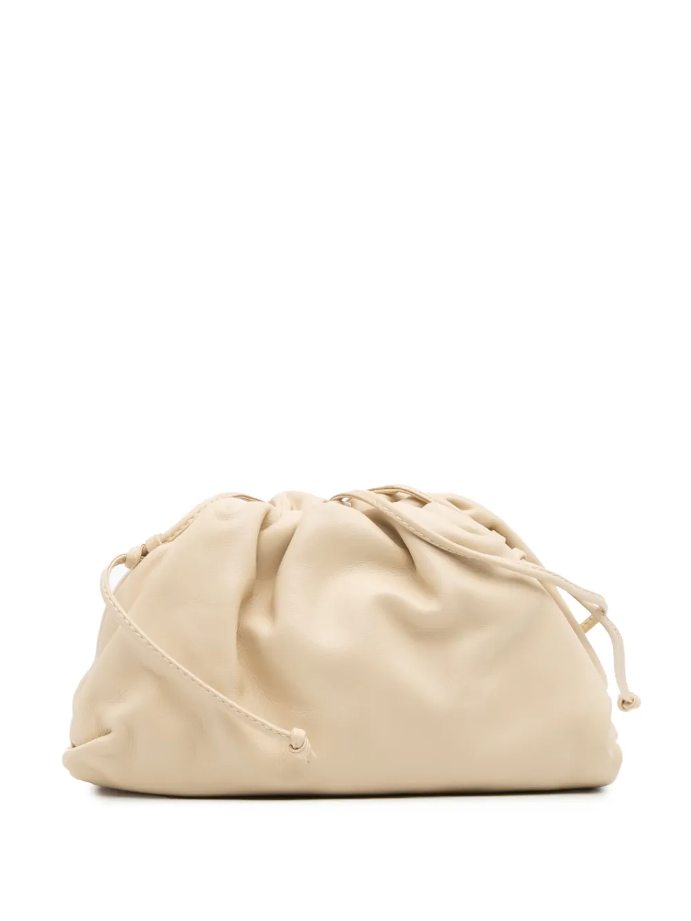 Pre-owned Bottega Veneta 2012-2025 Lambskin The Mini Pouch Crossbody Bag In Brown