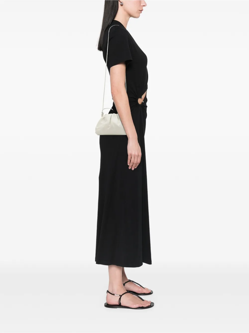 Pre-owned Bottega Veneta 2012-2025 Lambskin The Mini Pouch Crossbody Bag In White