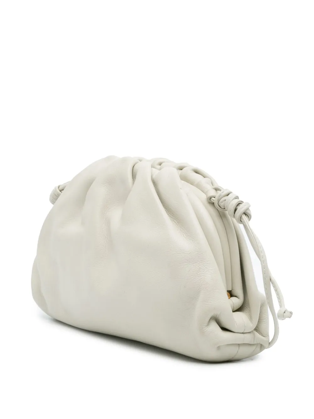 Pre-owned Bottega Veneta 2012-2025 Lambskin The Mini Pouch Crossbody Bag In White