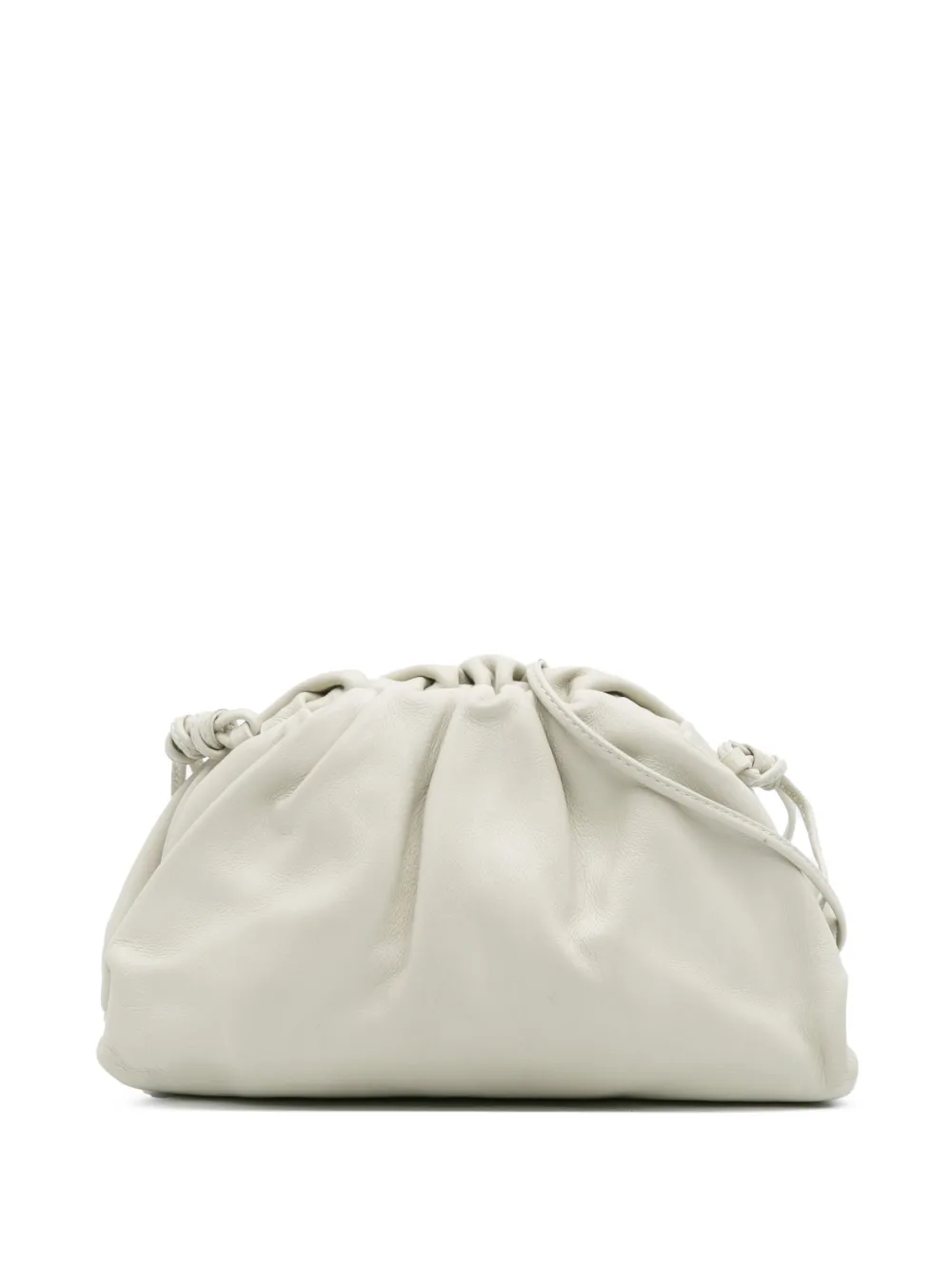 Pre-owned Bottega Veneta 2012-2025 Lambskin The Mini Pouch Crossbody Bag In White