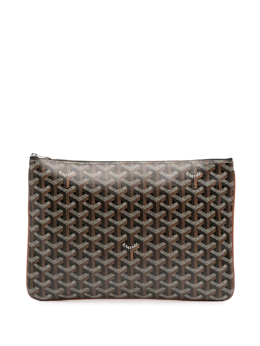 Pre-owned Goyard 2019 Ine Senat Mm Clutch Bag In Black