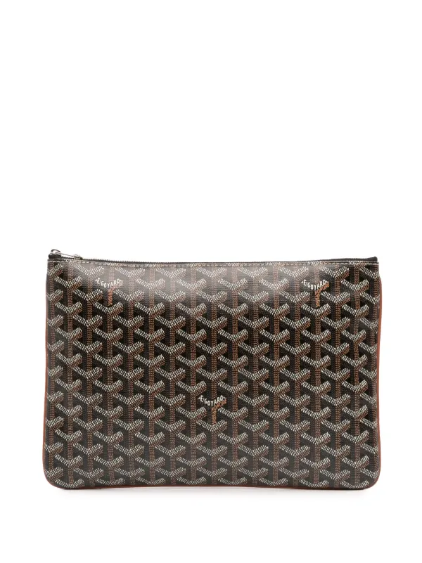Goyard Pre-Owned 2019 Goyardine Senat MM Clutch Bag Black