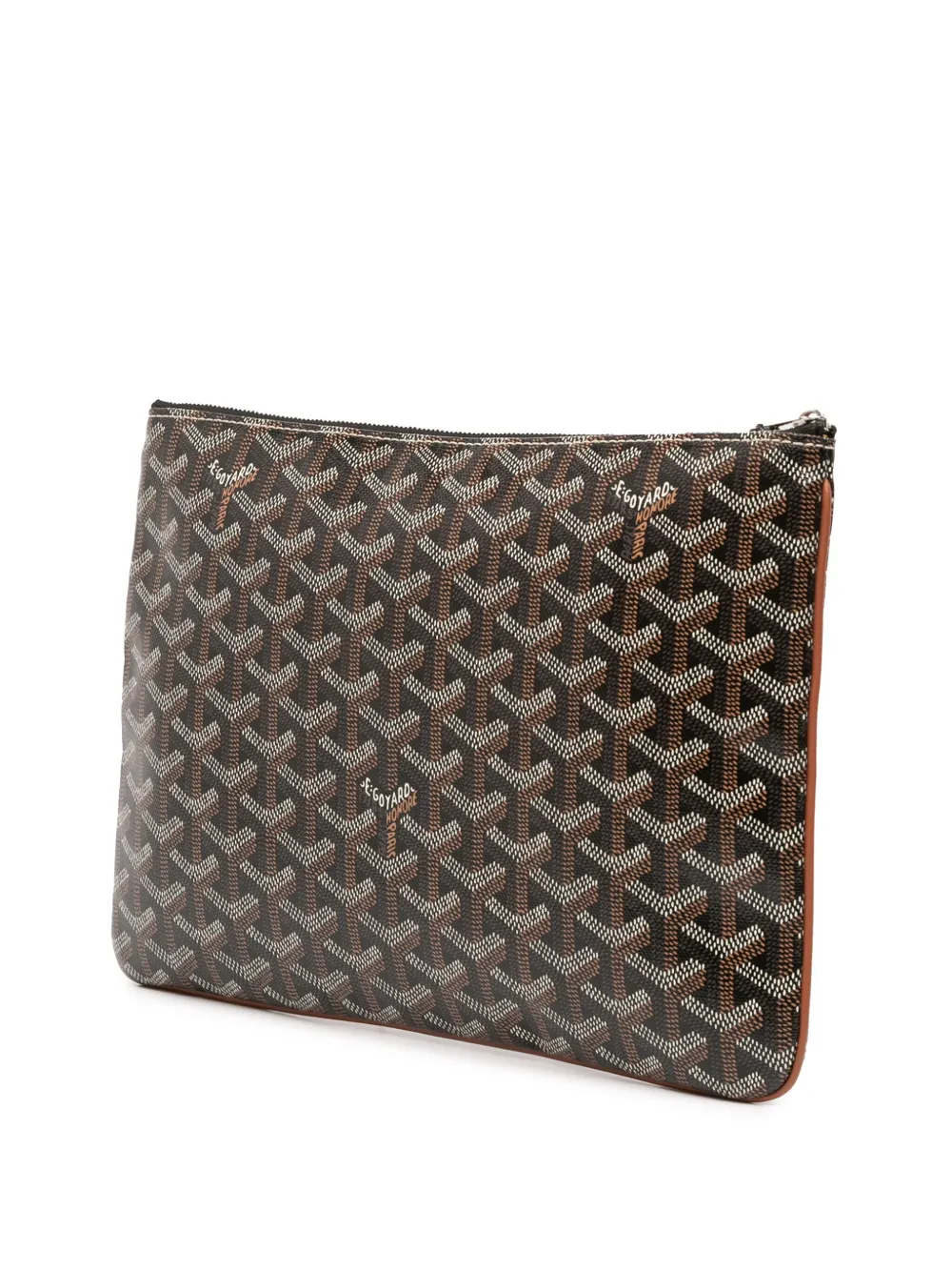 Pre-owned Goyard 2019 Ine Senat Mm Clutch Bag In Black