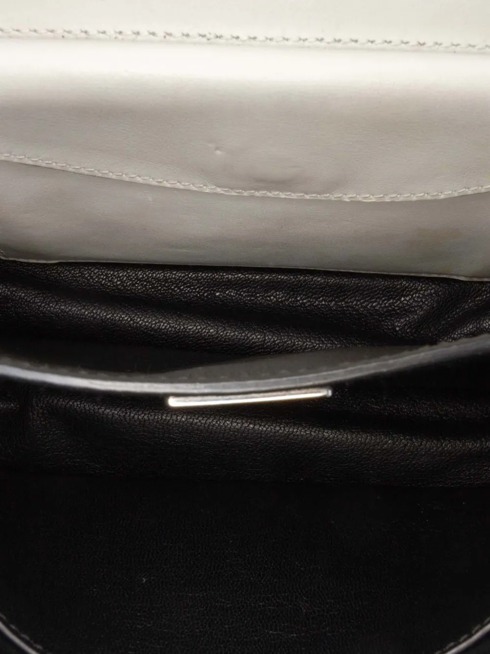 Pre-owned Prada 2000-2025 City Calf Studded Folk Cahier Crossbody Bag In White