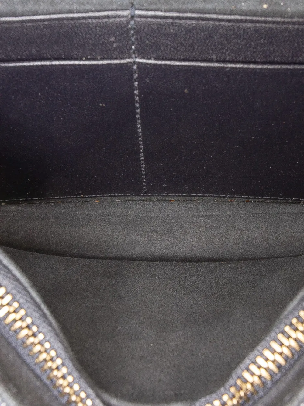 Pre-owned Dior 2017 Studded Denim Ama Wallet On Chain Crossbody Bag In Blue