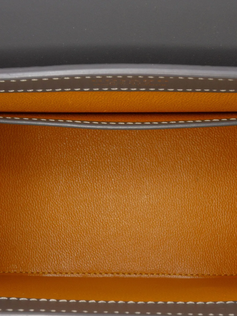 Pre-owned Goyard 2018 Leather Saigon Structured Mm Satchel In Gray