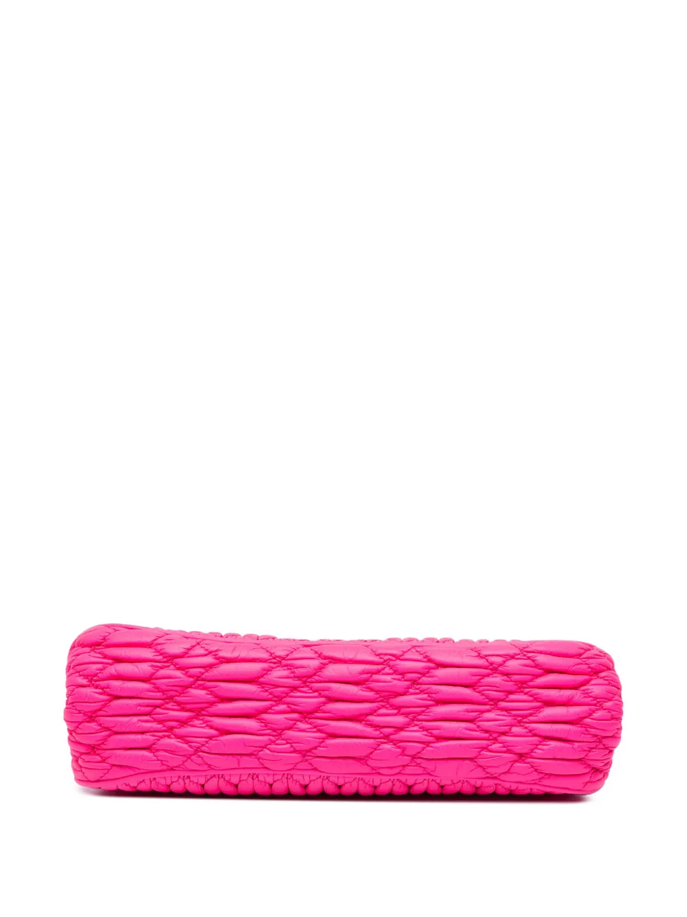 Pre-owned Miu Miu 2000-2010 Matelasse Nappa Kiss Lock Frame Clutch Bag In Pink