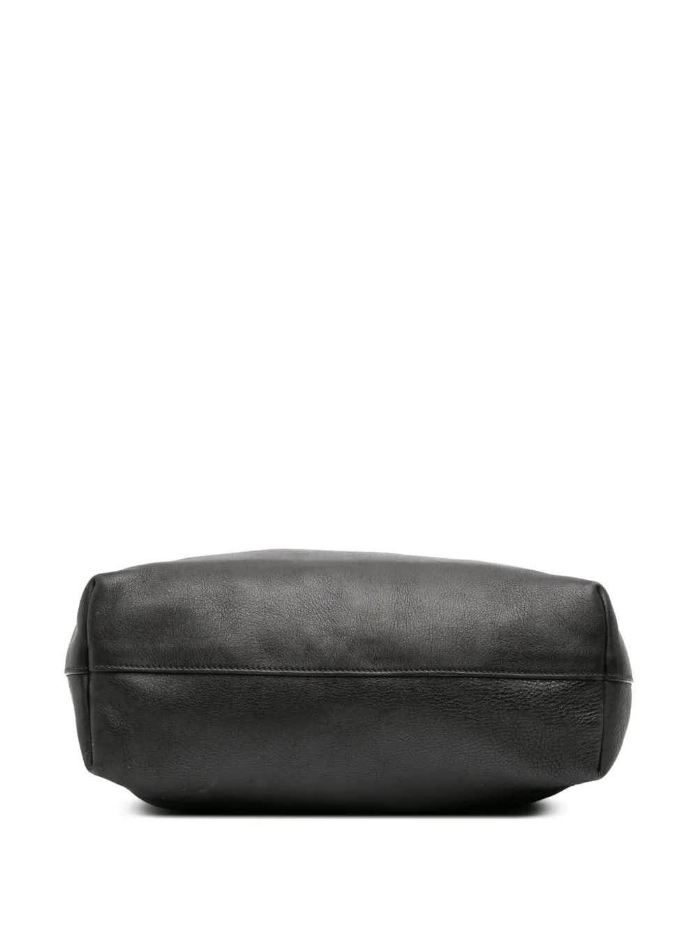 Pre-owned Prada 2000-2025 Vitello Daino Open Convertible Tote Satchel In Black