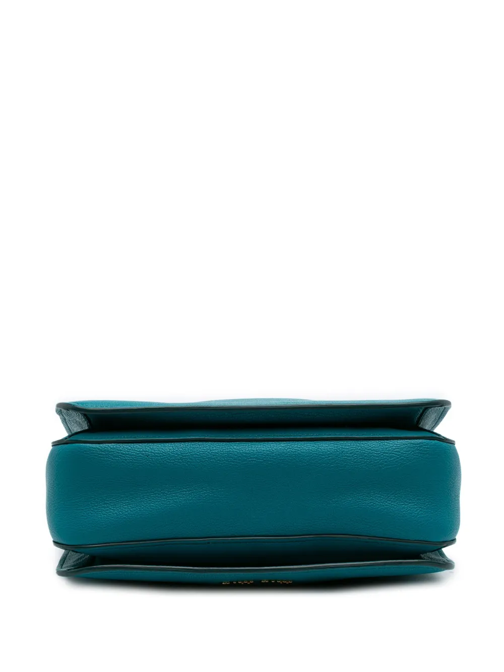 Pre-owned Miu Miu 2010-2025 Goatskin Madras Satchel In Blue