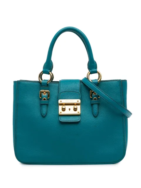 Miu Miu Pre-Owned sac à bandoulière Madras en cuir de chèvre (2010-2025)